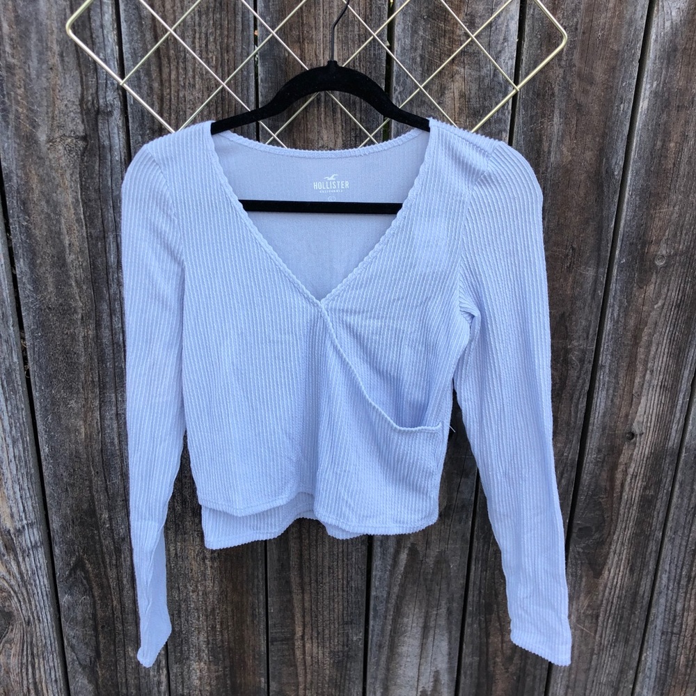 Light blue wrap top 💙